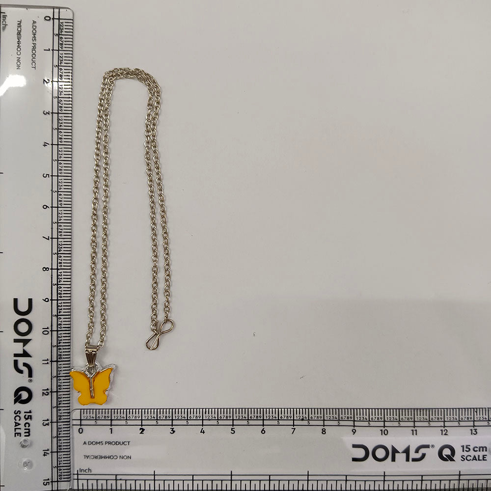 The99Jewel Lightweight  Austrian Stone Silver Plated Butterfly Shape Chain Pendant