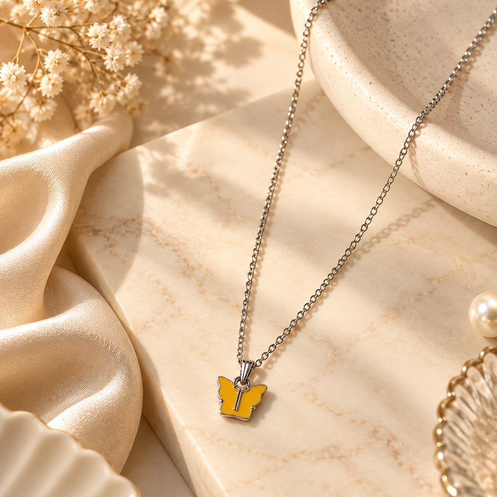 The99Jewel Butterfly Chain Pendant for Women Stylish Trendy Fashion Jewellery
