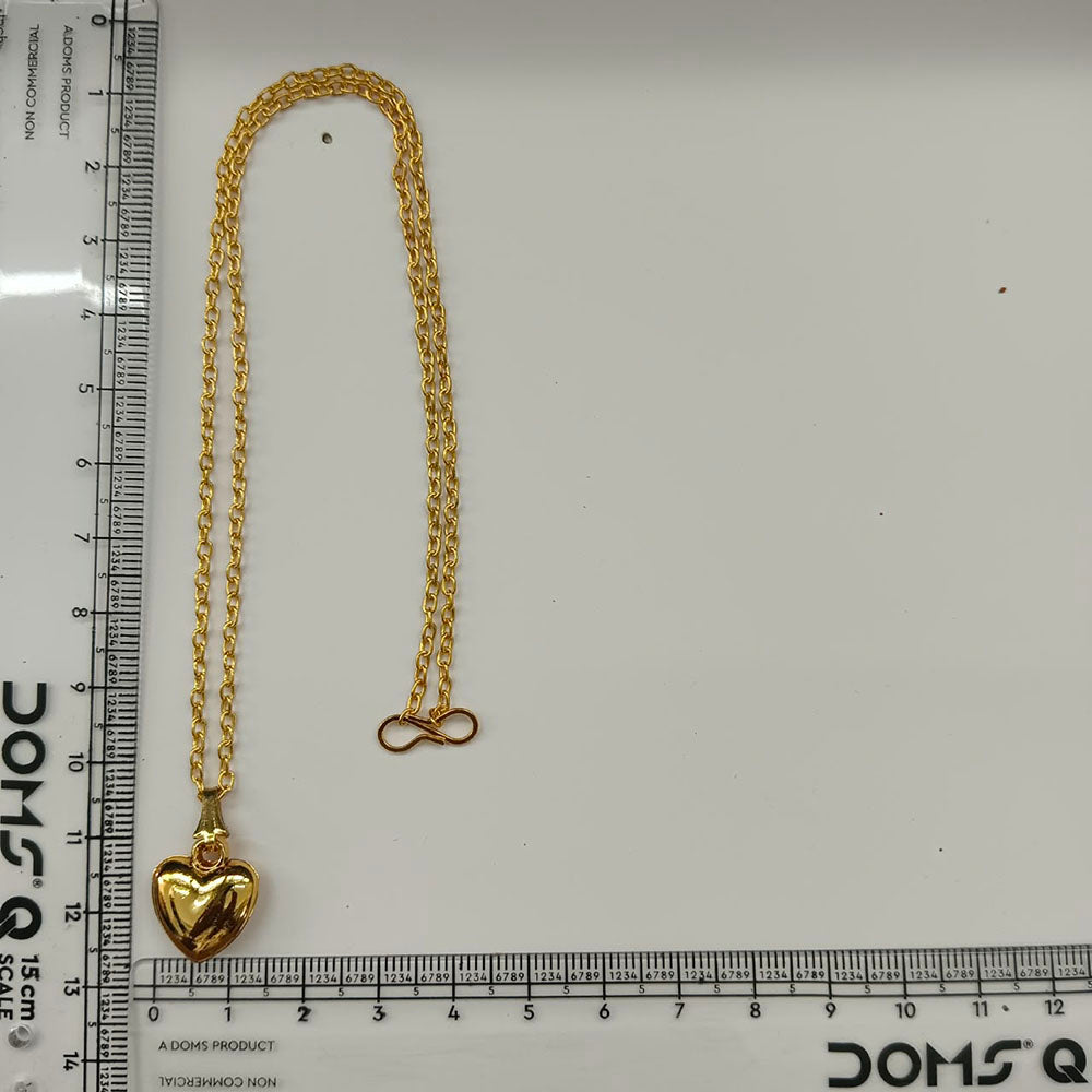 The99Jewel Modern Gold Plated Heart Shape Chain Pendant for Women