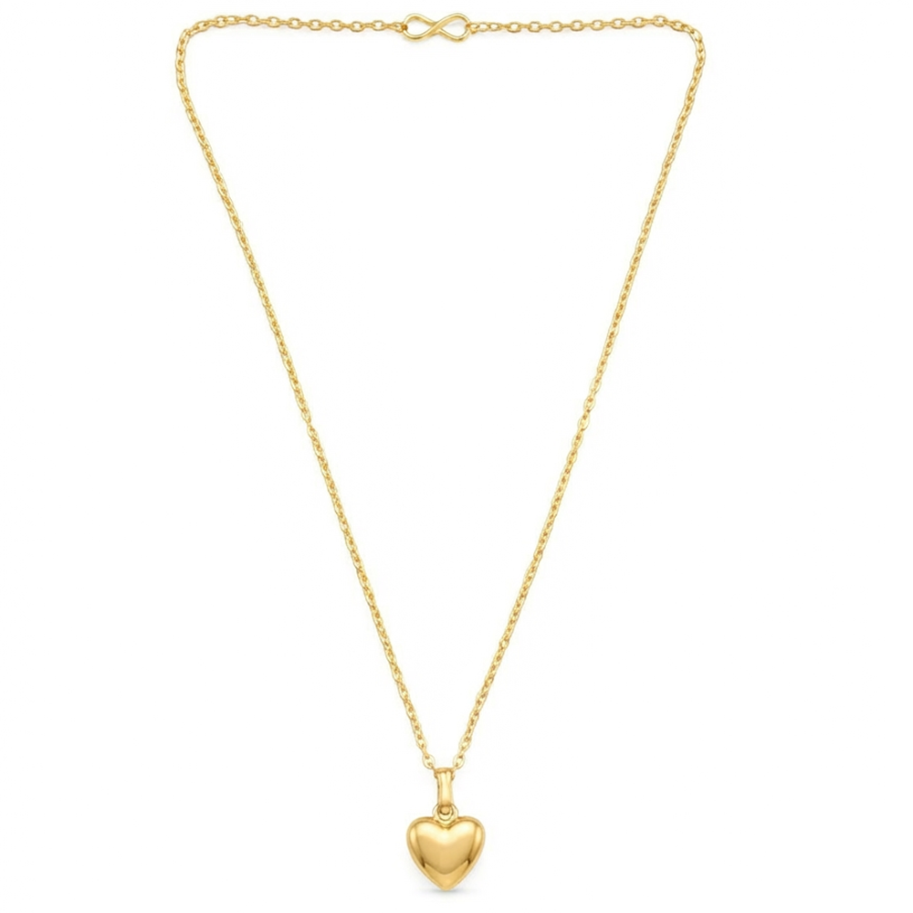 The99Jewel Modern Gold Plated Heart Shape Chain Pendant for Women