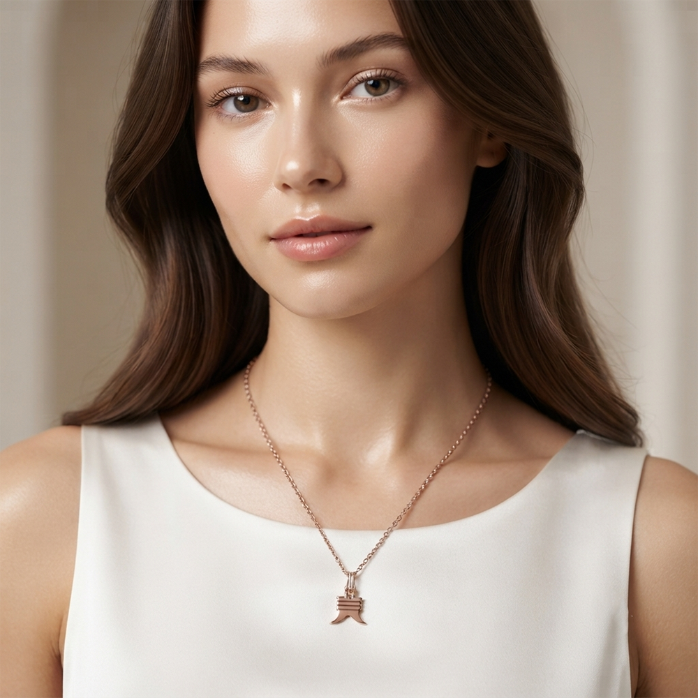 The99Jewel Trendy Rose Gold Plated Pendant Chain for Women