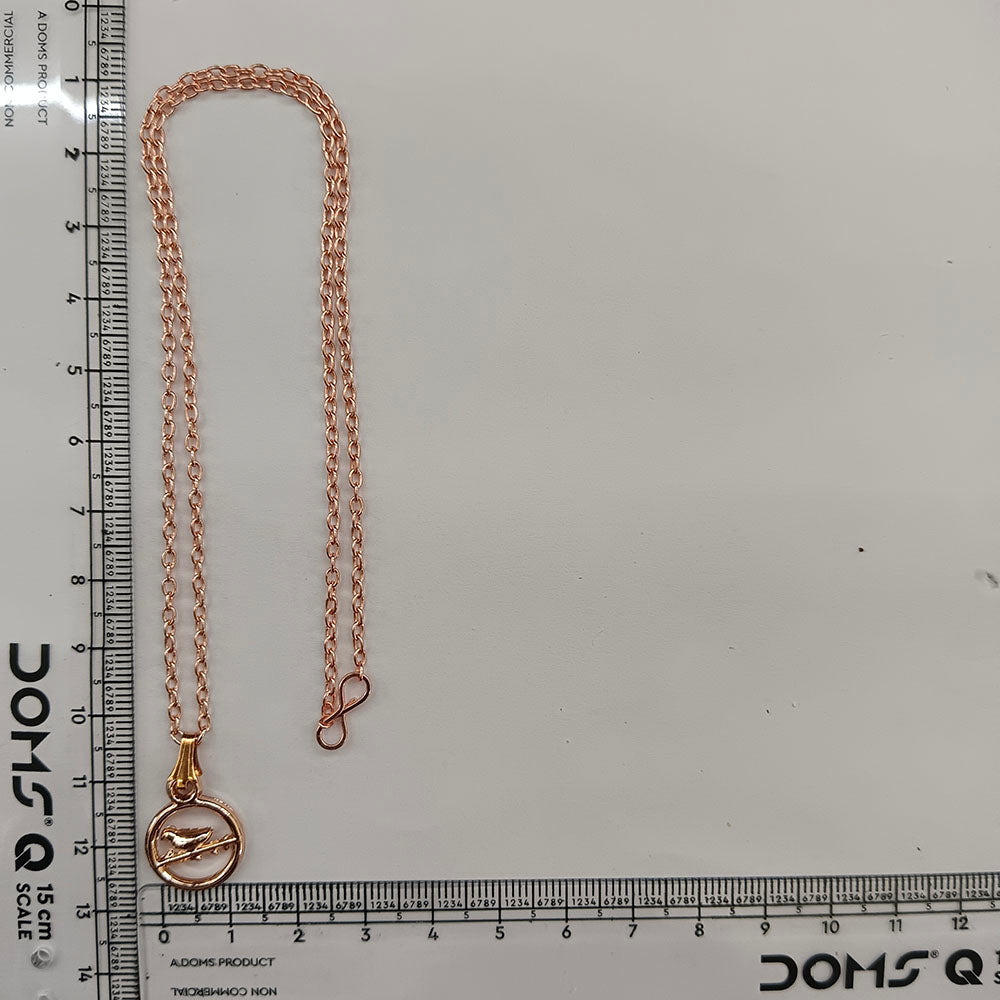 The99Jewel Trendy Rose Gold Plated Bird Motif Pendant Chain for Women
