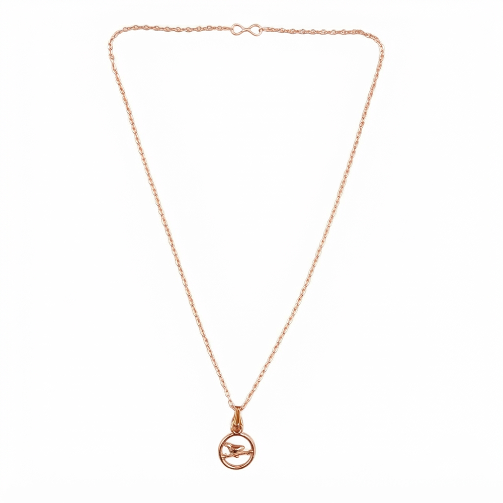The99Jewel Trendy Rose Gold Plated Bird Motif Pendant Chain for Women
