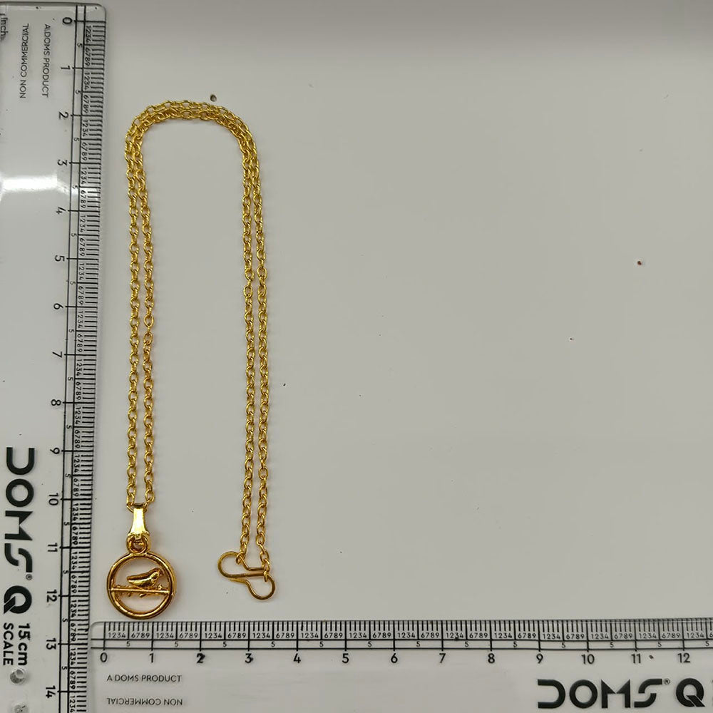 The99Jewel Modern Gold Plated Bird Shape Chain Pendant for Women