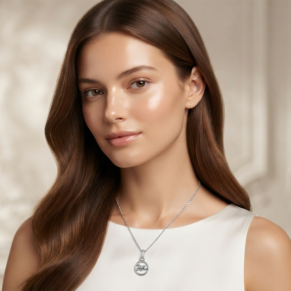 The99Jewel Trendy Silver Plated Bird Motif Pendant Chain for Women