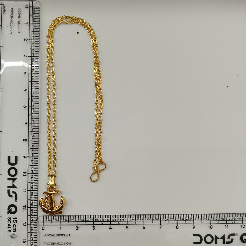 The99Jewel Modern Gold Plated Anchor Shape Chain Pendant for Women