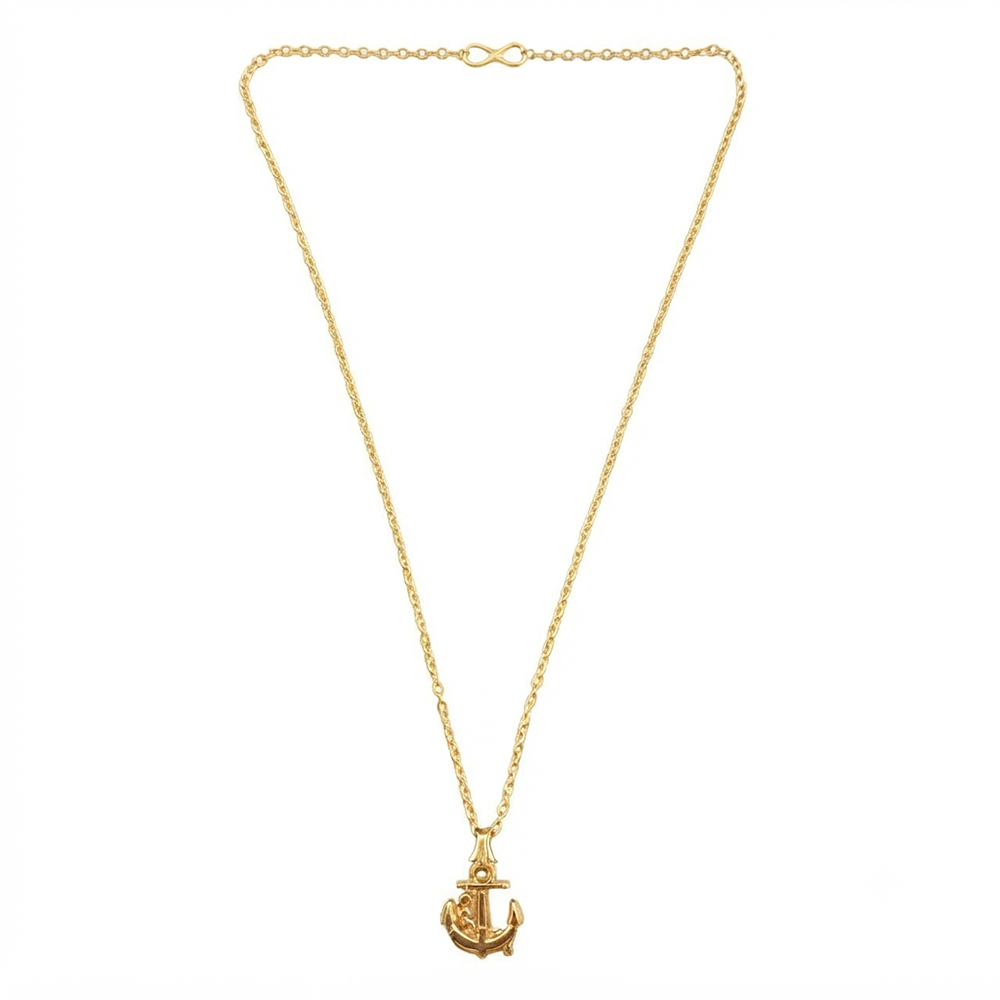 The99Jewel Modern Gold Plated Anchor Shape Chain Pendant for Women