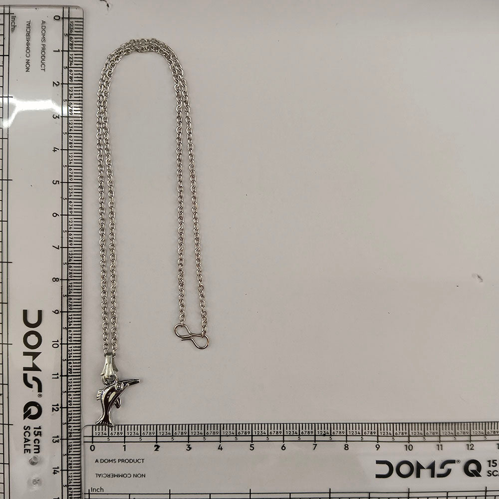 The99Jewel Trendy Silver Plated Fish Shape Pendant Chain for Women