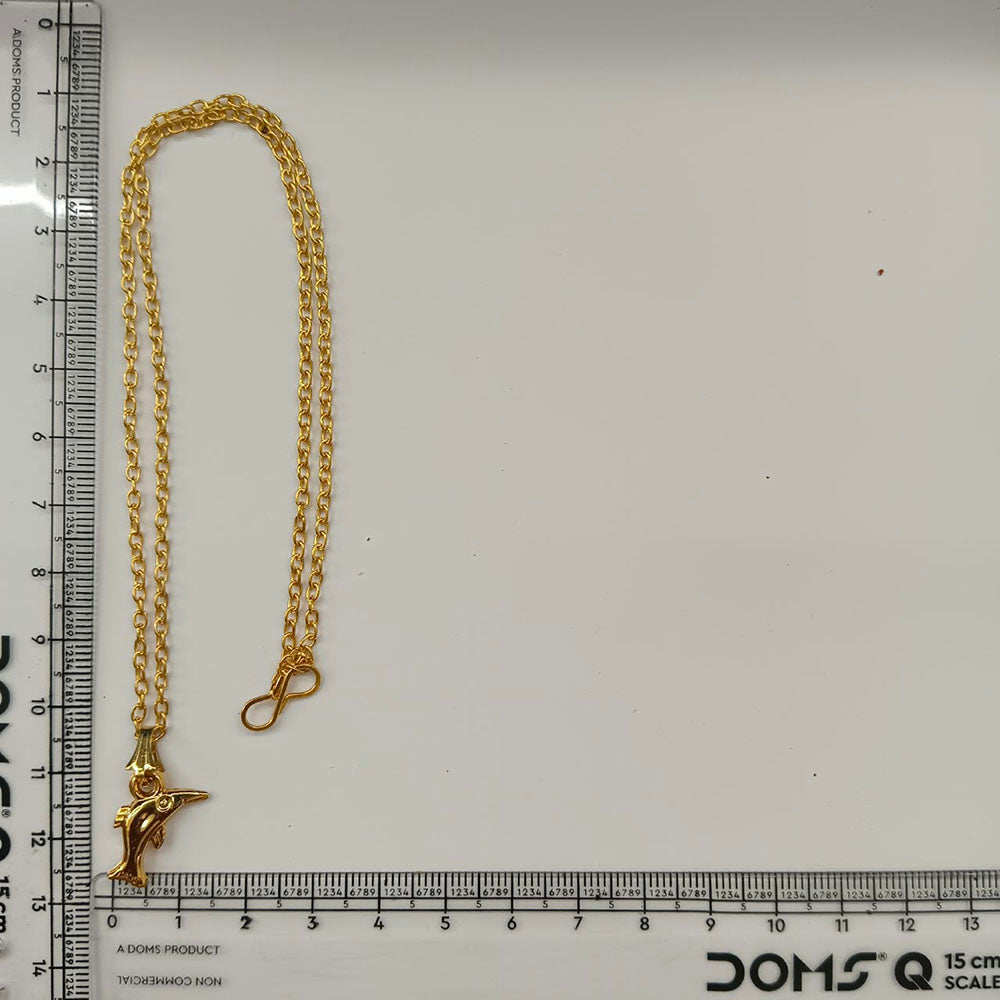 The99Jewel Modern Gold Plated Fish Shape Chain Pendant for Women