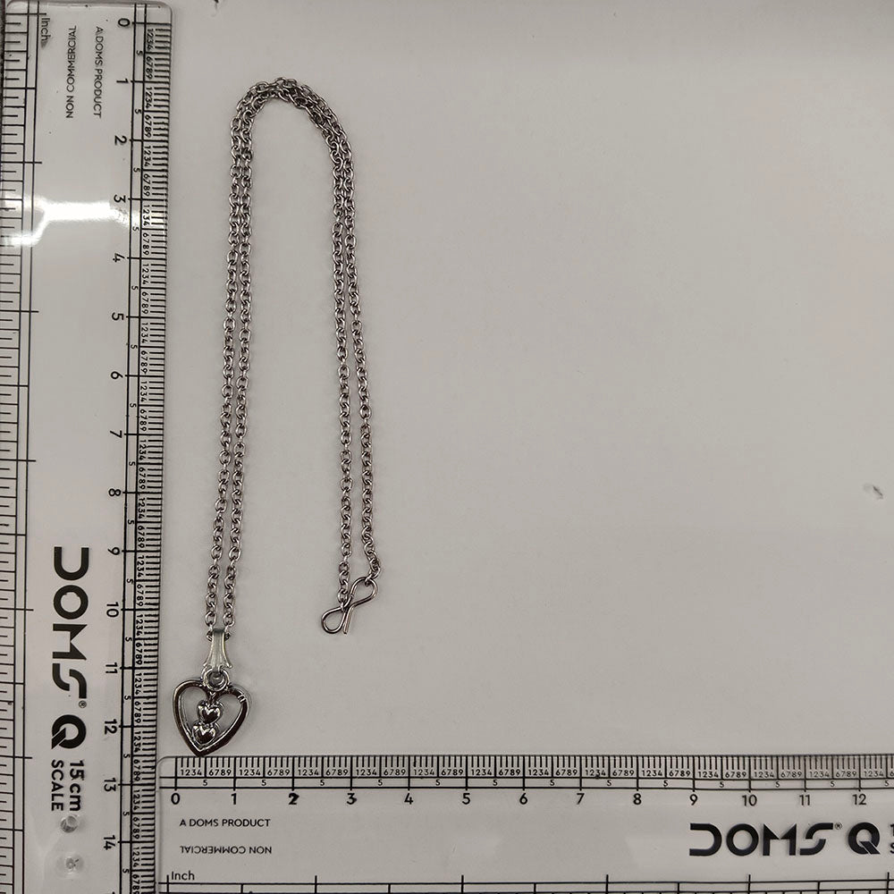 The99Jewel Modern Silver Plated Heart Shape Pendant Chain for Women