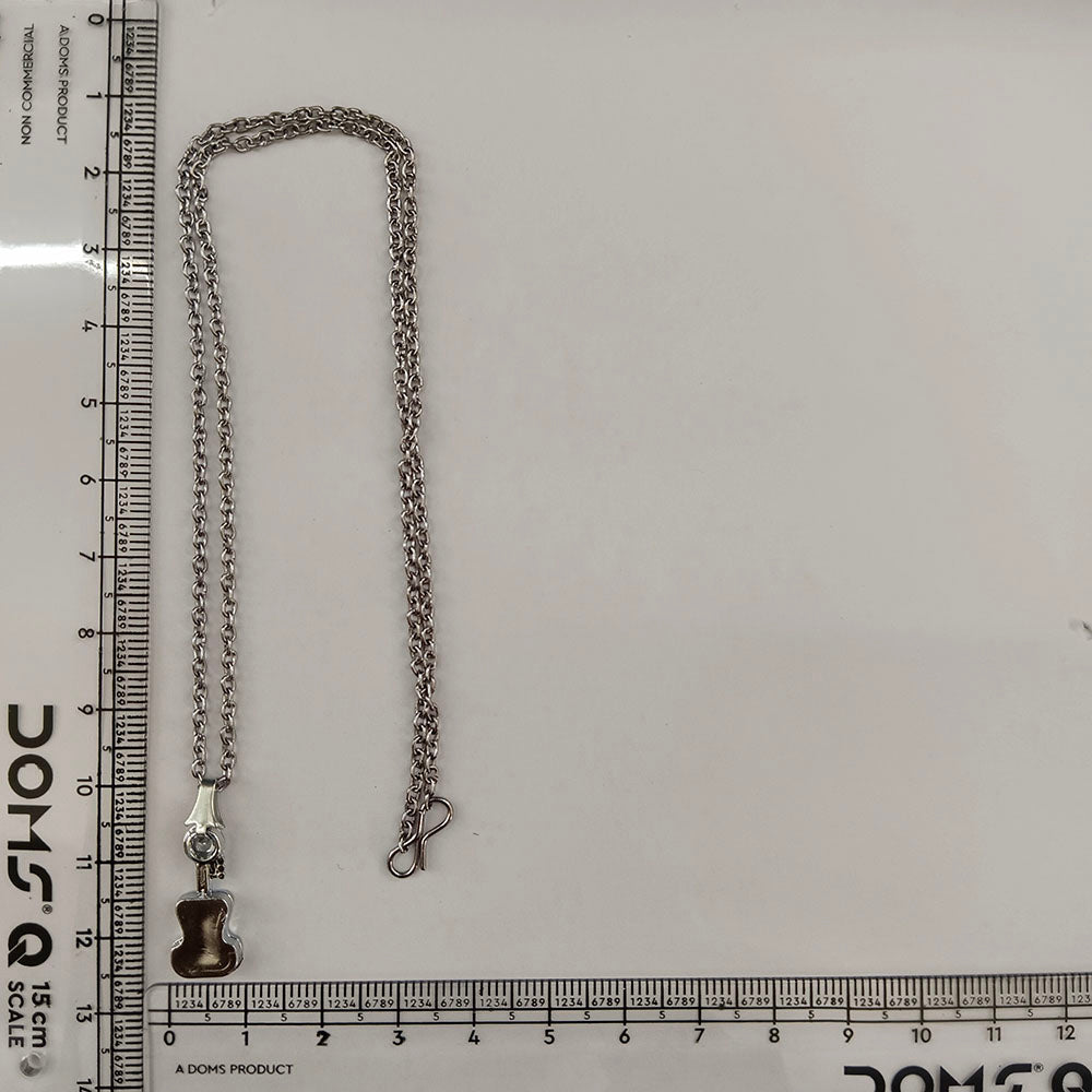 The99Jewel Modern Silver Plated Guitar Shape Pendant Chain for Women