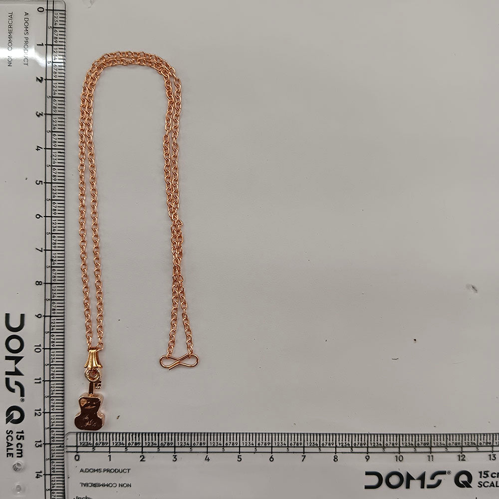 The99Jewel Modern Rose Gold Plated Guitar Shape Pendant Chain for Women