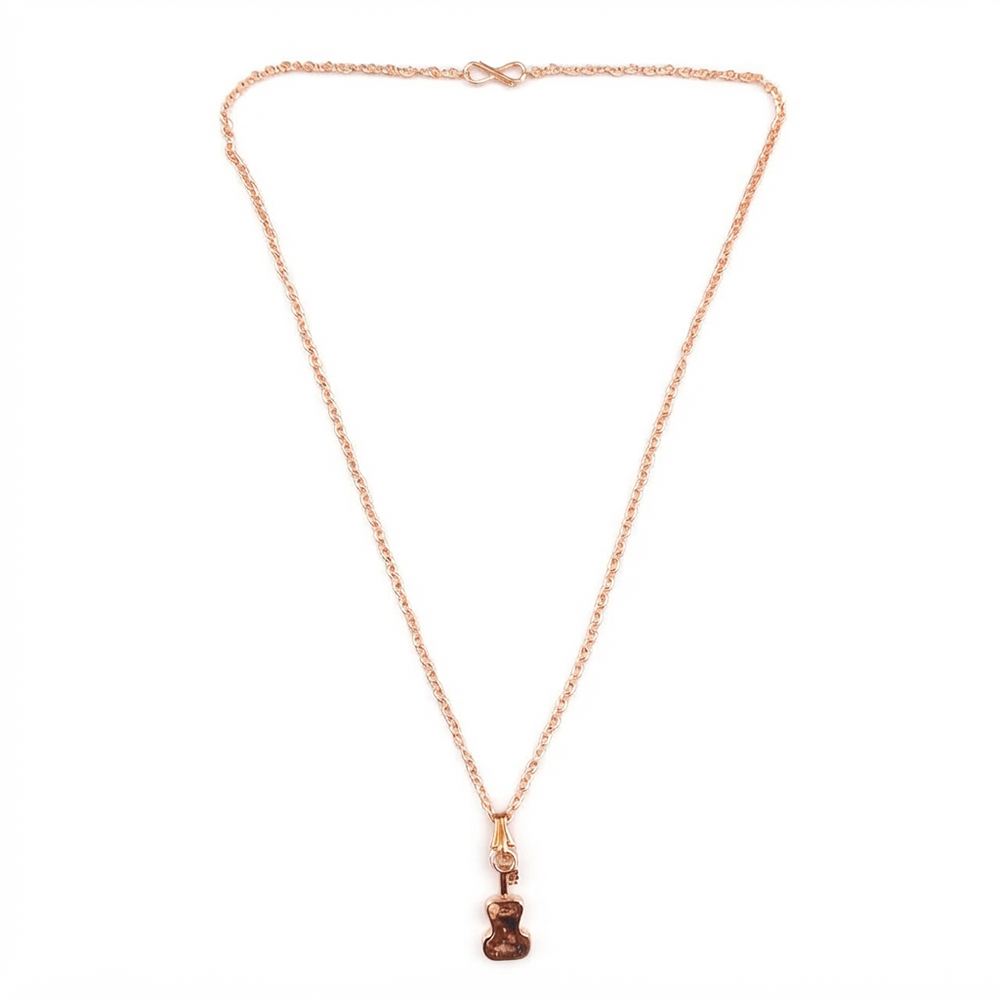 The99Jewel Modern Rose Gold Plated Guitar Shape Pendant Chain for Women