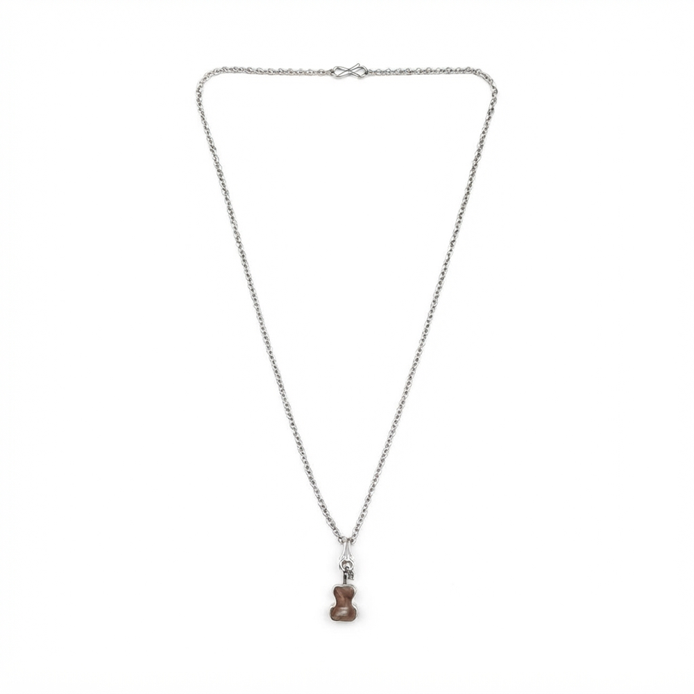 The99Jewel Modern Silver Plated Guitar Shape Pendant Chain for Women
