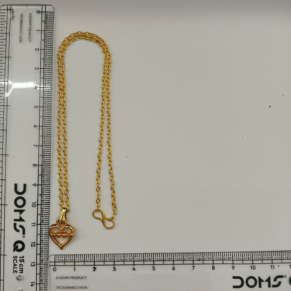 The99Jewel Modern Gold Plated Heart Shape Chain Pendant for Women