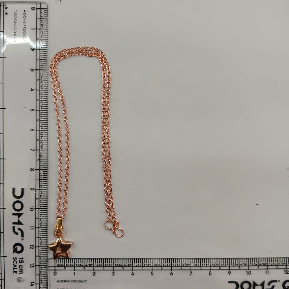 The99Jewel Modern Rose Gold Plated Star Shape Pendant Chain for Women
