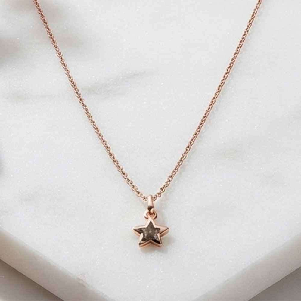 The99Jewel Modern Rose Gold Plated Star Shape Pendant Chain for Women