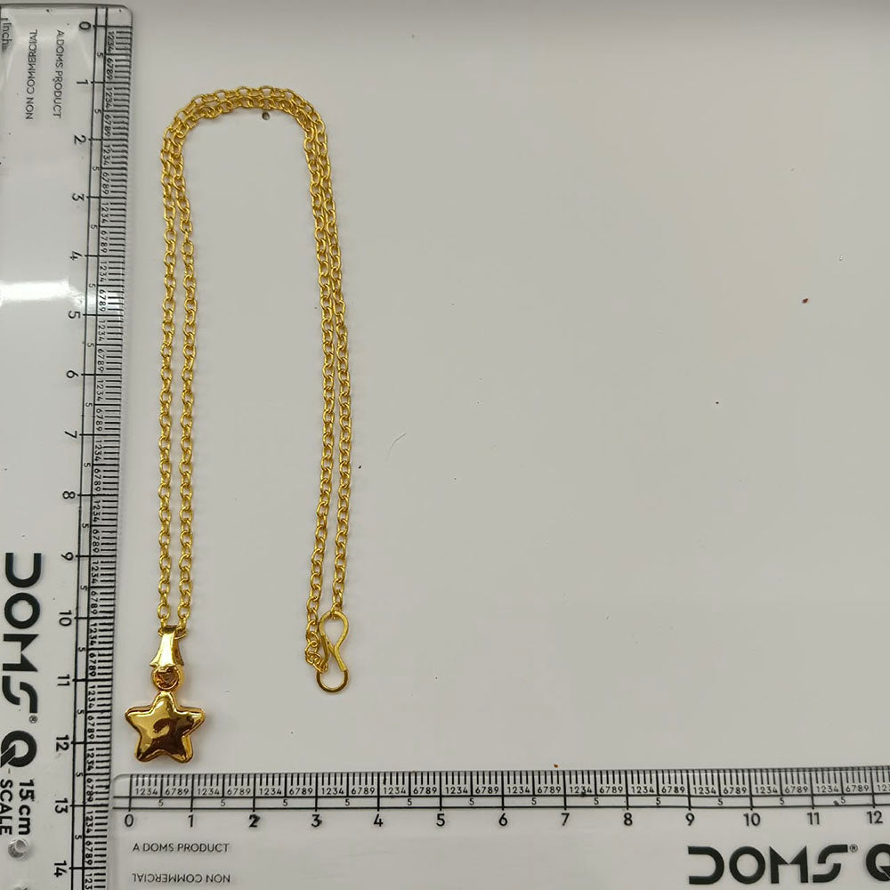 The99Jewel Modern Gold Plated Star Shape Chain Pendant for Women