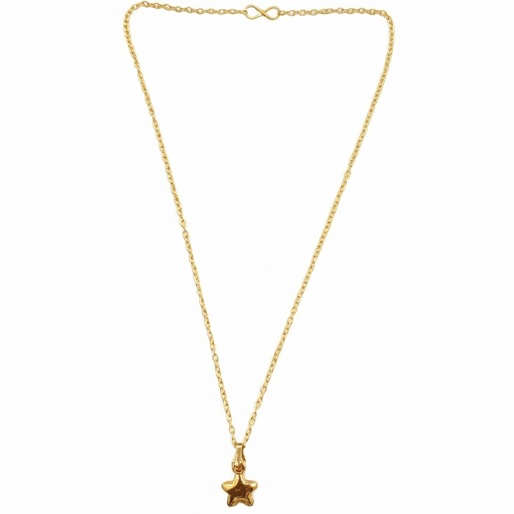 The99Jewel Modern Gold Plated Star Shape Chain Pendant for Women