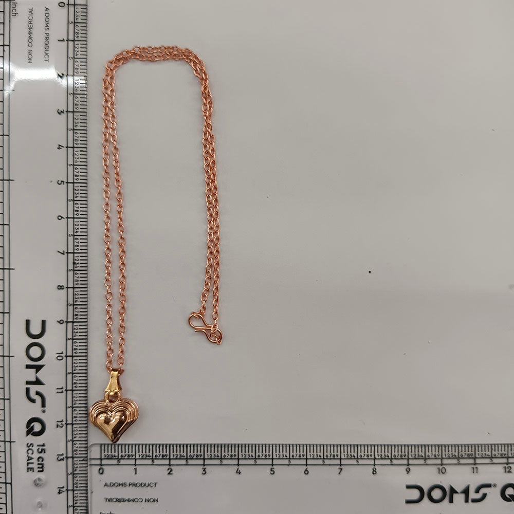 The99Jewel Modern Rose Gold Plated Heart Shape Pendant Chain for Women