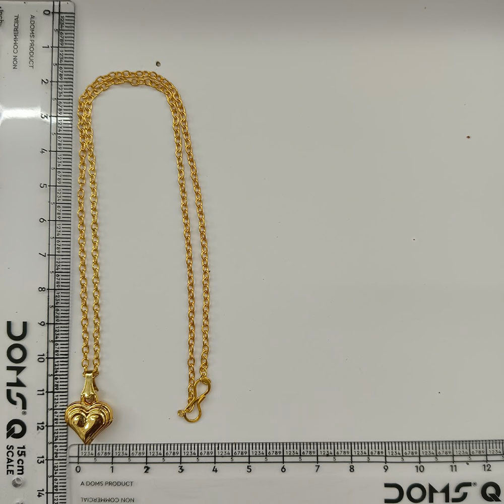 The99Jewel Modern Gold Plated Heart Shape Chain Pendant for Women