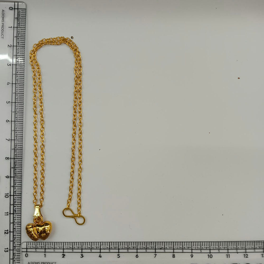 The99Jewel Modern Gold Plated Heart Shape Chain Pendant for Women