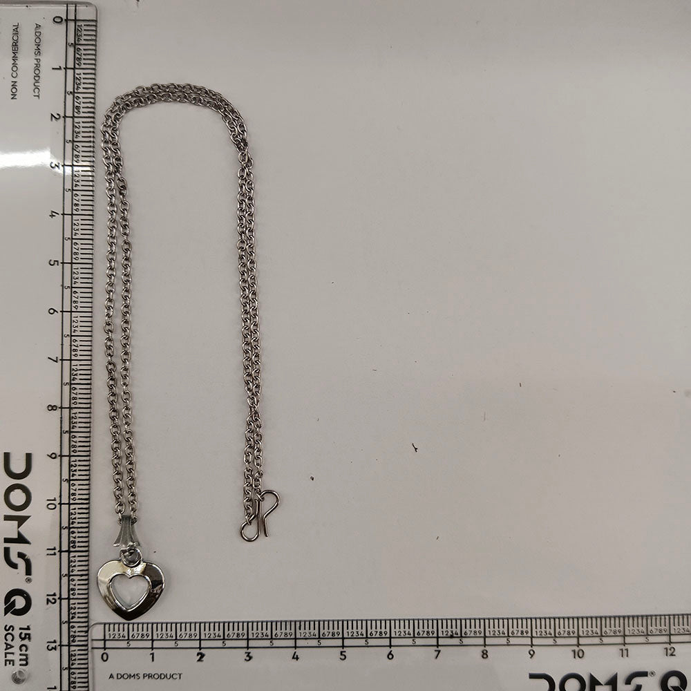 The99Jewel Casual Silver Plated Heart Shape Pendant Chain for Women
