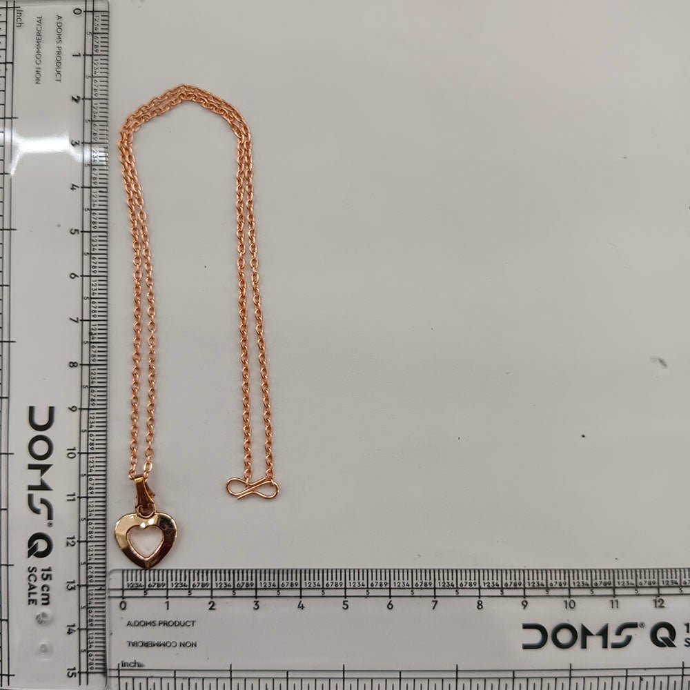 The99Jewel Casual Rose Gold Plated Heart Shape Pendant Chain for Women