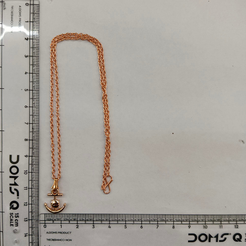 The99Jewel Casual Rose Gold Plated Anchor Shape Pendant Chain for Women