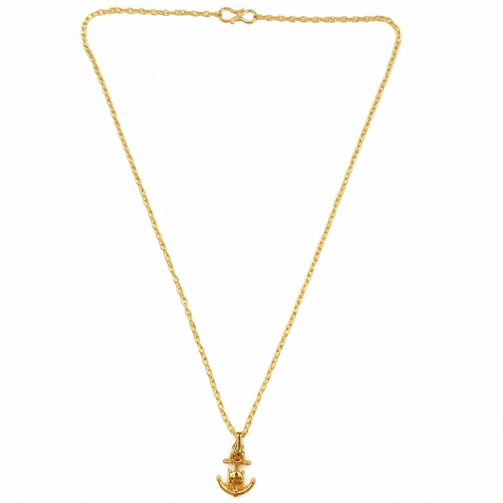The99Jewel Modern Gold Plated Anchor Shape Chain Pendant for Women