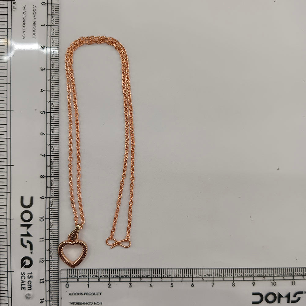 The99Jewel Casual Rose Gold Plated Heart Shape Pendant Chain for Women