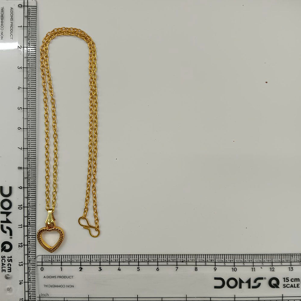 The99Jewel Modern Gold Plated Heart Shape Chain Pendant for Women