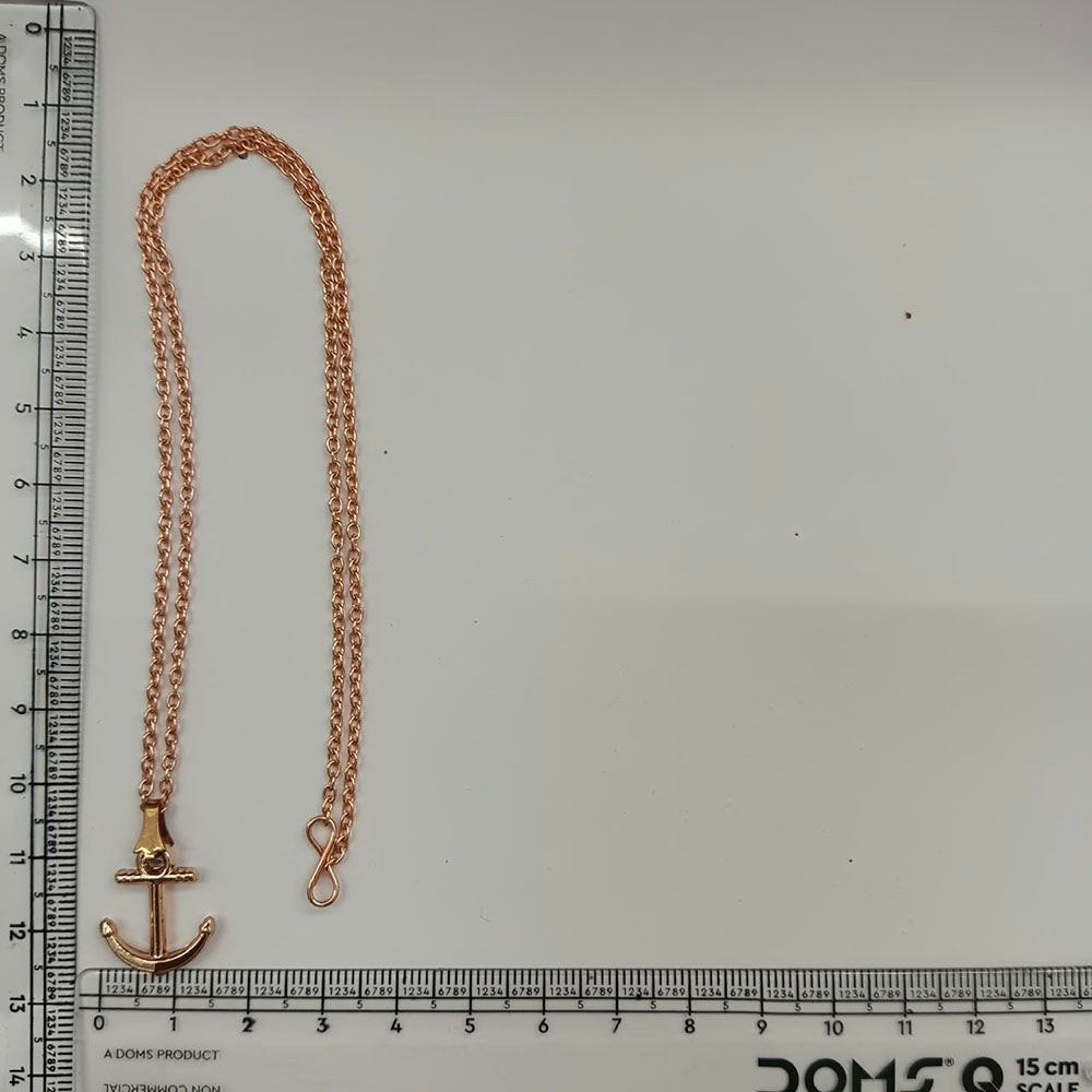 The99Jewel Modern Rose Gold Plated Anchor Shape Chain Pendant for Women