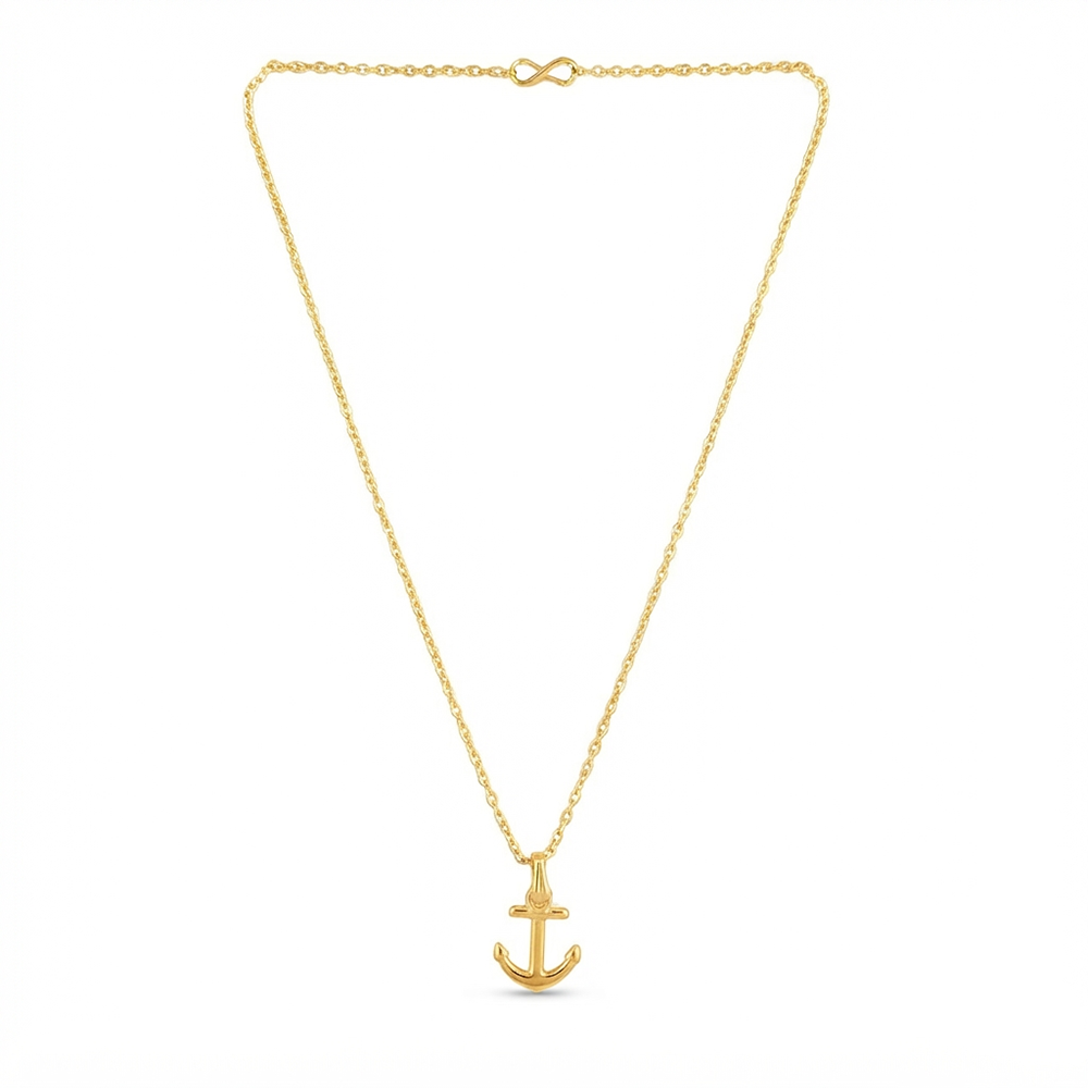 The99Jewel Modern Gold Plated Anchor Shape Chain Pendant for Women