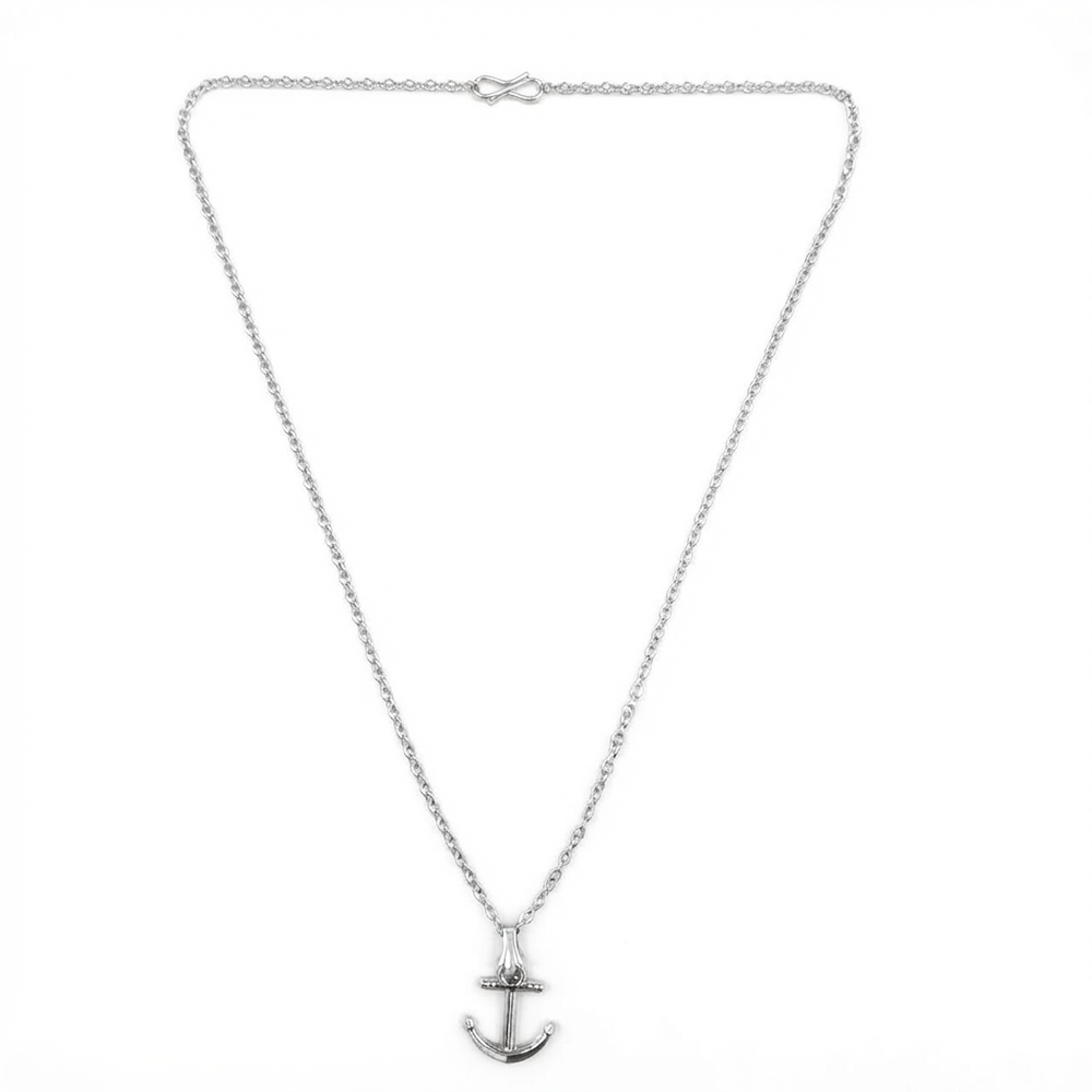 The99Jewel Casual Silver Plated Anchor Shape Pendant Chain for Women