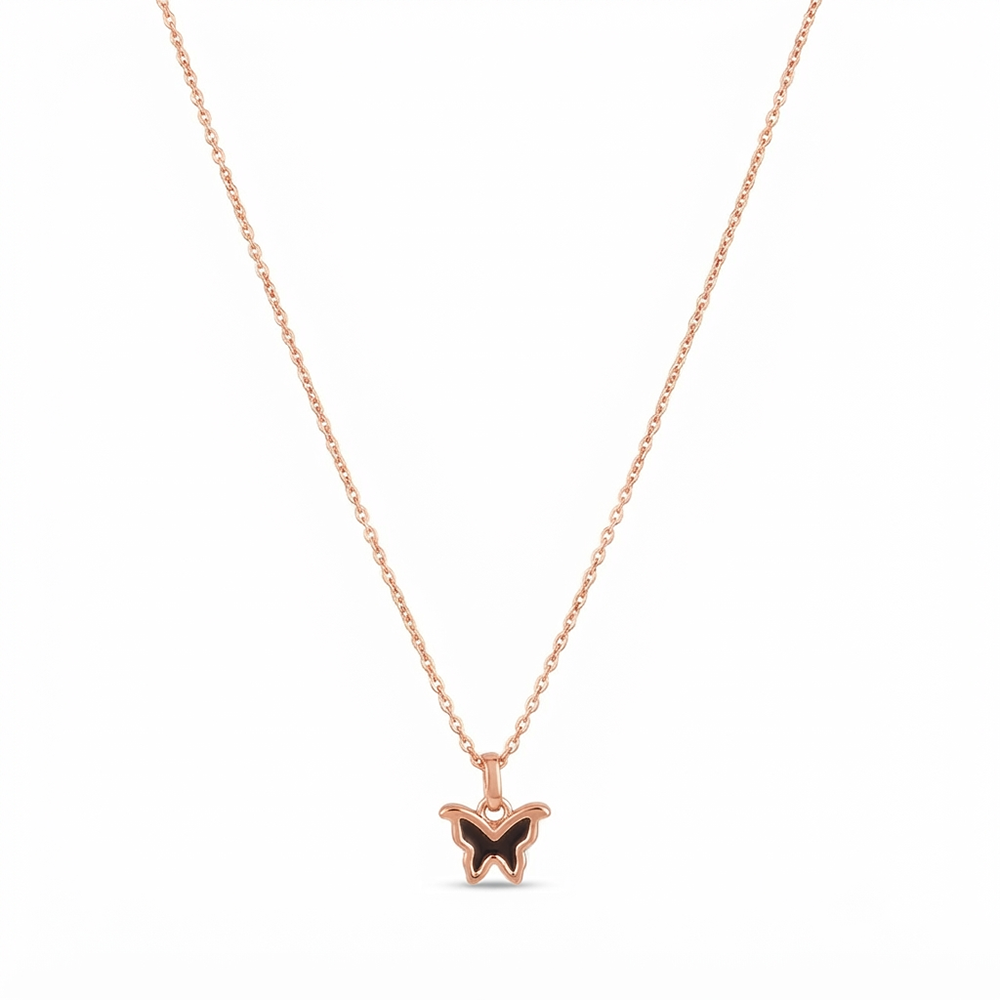 The99Jewel Trendy Rose Gold Plated Gun Shape Pendant Chain for Women