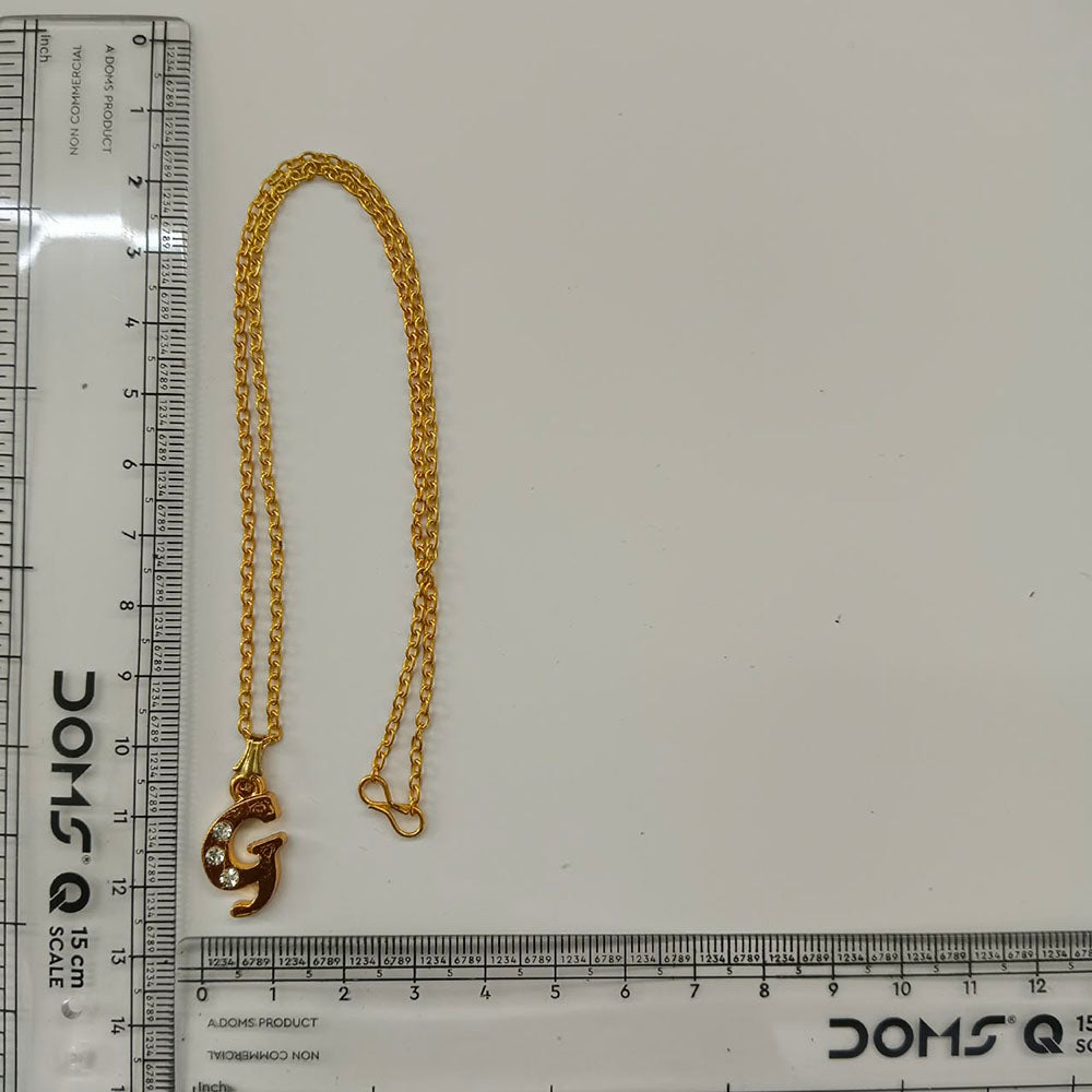 The99Jewel Beautiful Initial G Pendant Chain for Women Trendy Gold Plated Fashion Jewellery