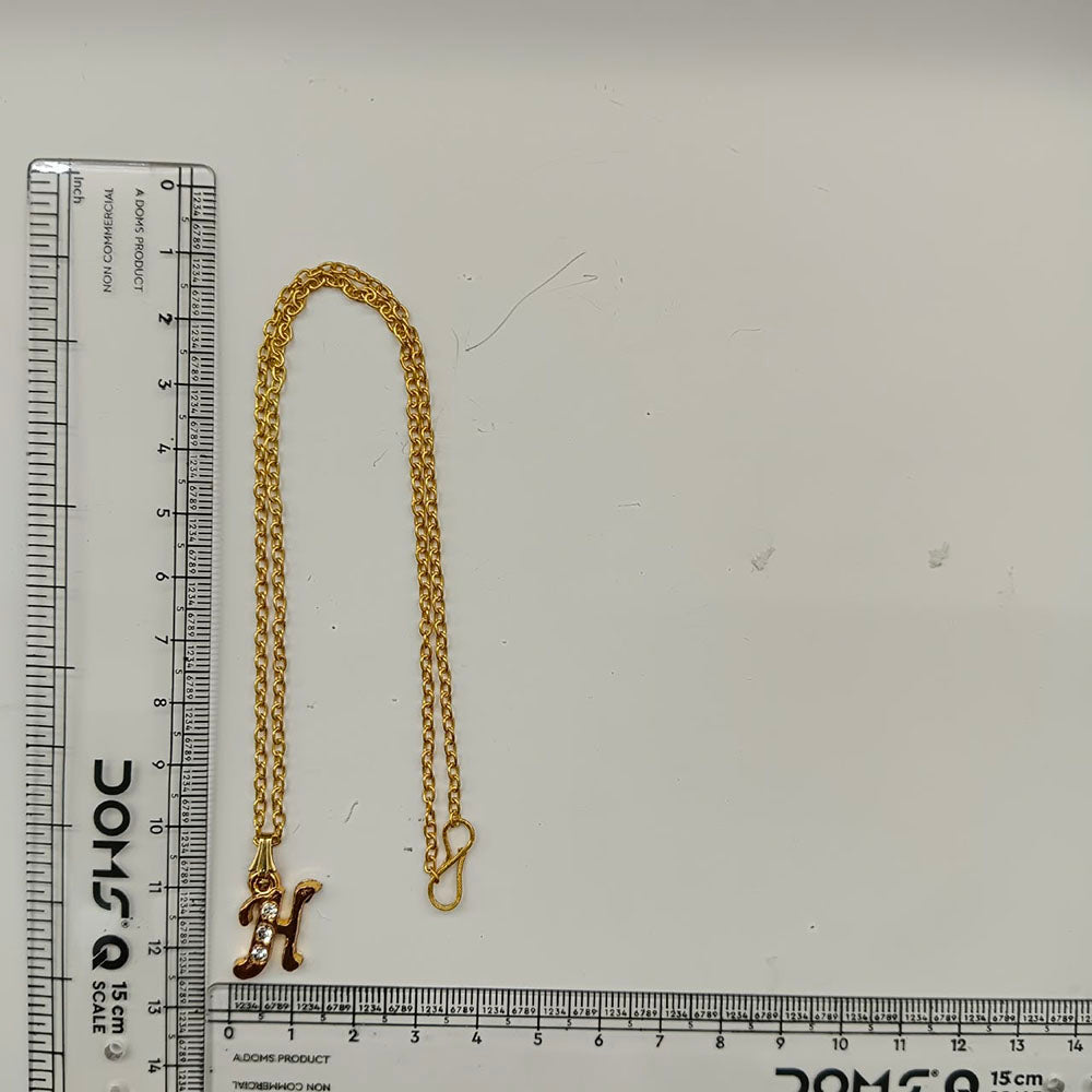 The99Jewel Beautiful Initial H Pendant Chain for Women Trendy Gold Plated Fashion Jewellery