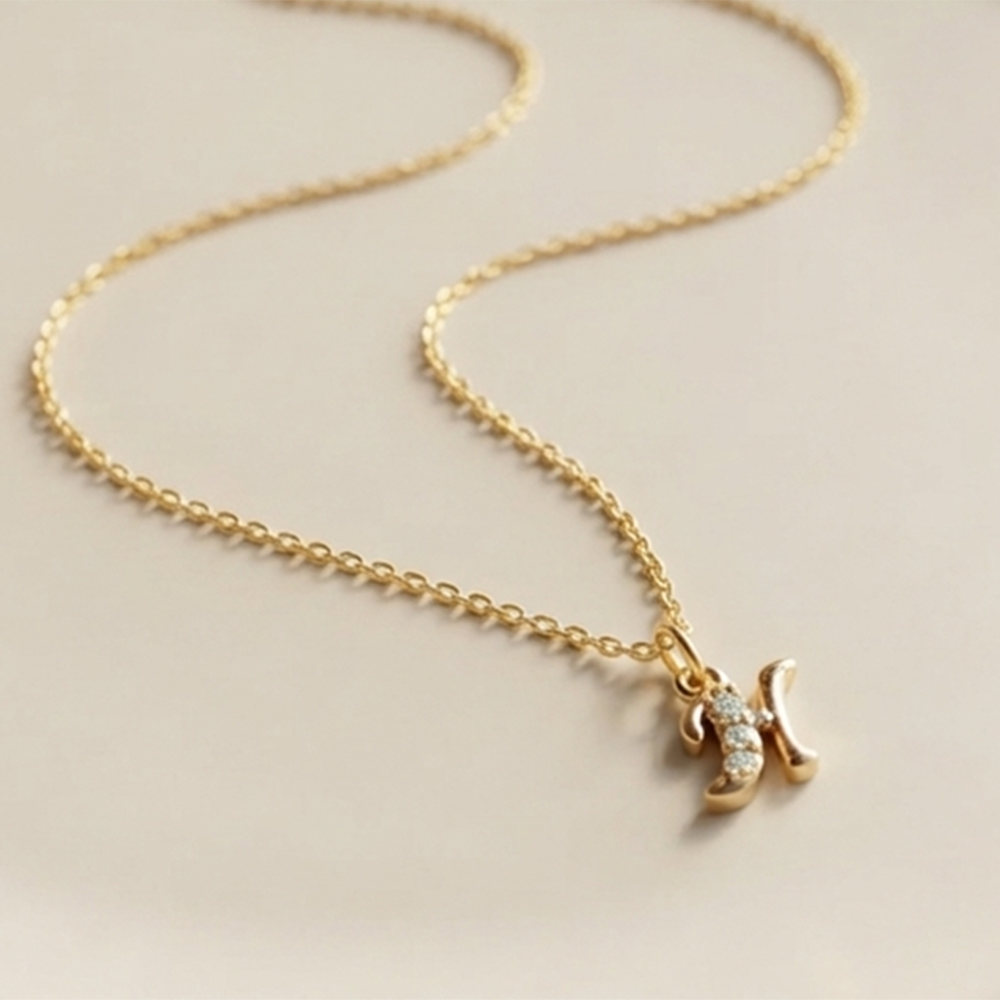 The99Jewel Beautiful Initial H Pendant Chain for Women Trendy Gold Plated Fashion Jewellery