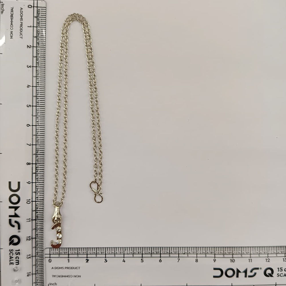 The99Jewel Silver Plated Letter J Initial Chain Pendant with Austrian Stone