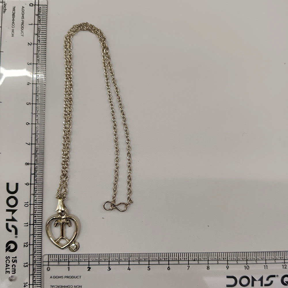 The99Jewel Letter T Initial Chain Pendant with Heart for Men & Women