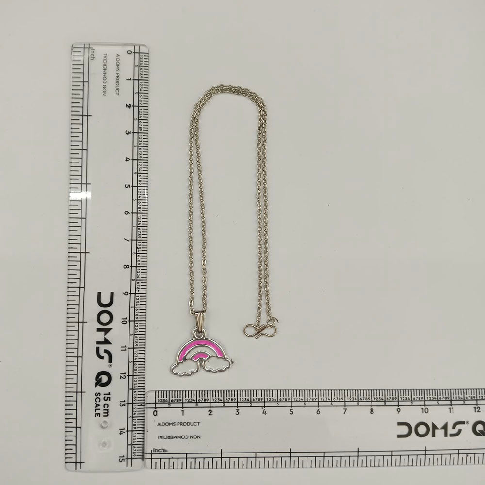 The99Jewel Cute Rainbow Charm Pendant Necklace for Women Trendy Daily Wear Accessory