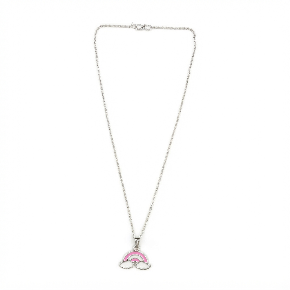The99Jewel Cute Rainbow Charm Pendant Necklace for Women Trendy Daily Wear Accessory
