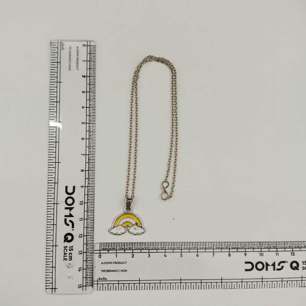 The99Jewel Cute Rainbow Charm Pendant Necklace for Women Trendy Daily Wear Accessory