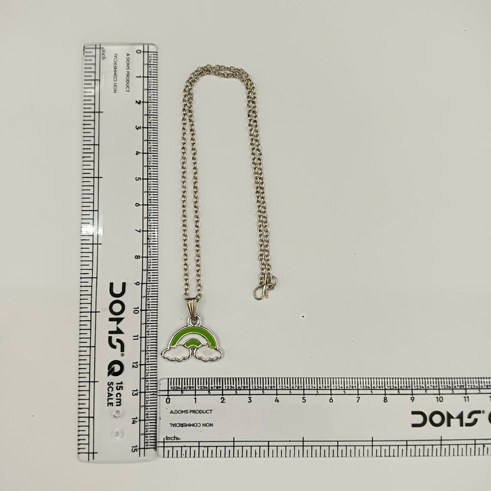 The99Jewel Cute Rainbow Charm Pendant Necklace for Women Trendy Daily Wear Accessory