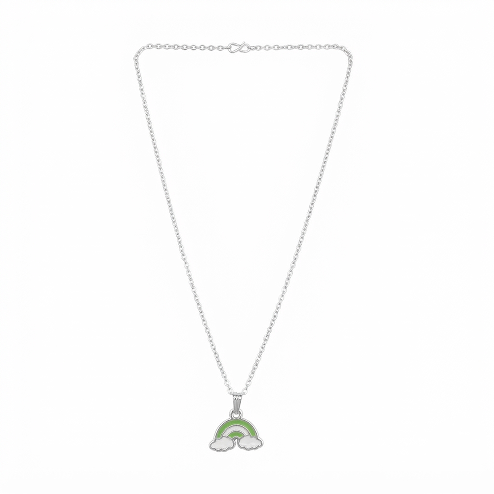 The99Jewel Cute Rainbow Charm Pendant Necklace for Women Trendy Daily Wear Accessory