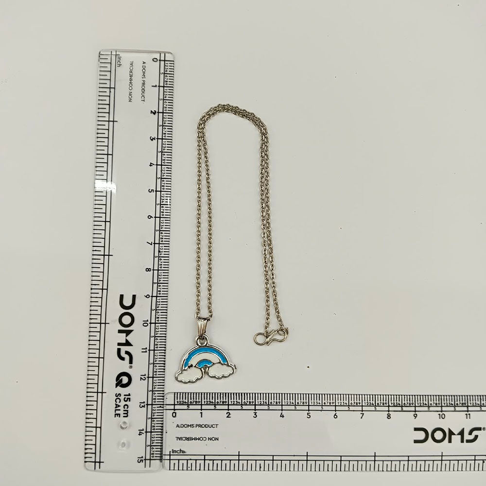 The99Jewel Cute Rainbow Charm Pendant Necklace for Women Trendy Daily Wear Accessory
