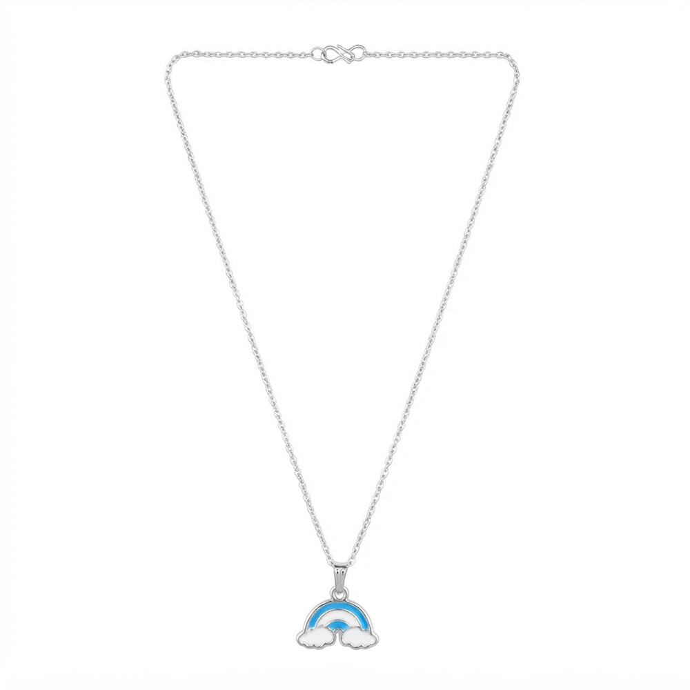 The99Jewel Cute Rainbow Charm Pendant Necklace for Women Trendy Daily Wear Accessory
