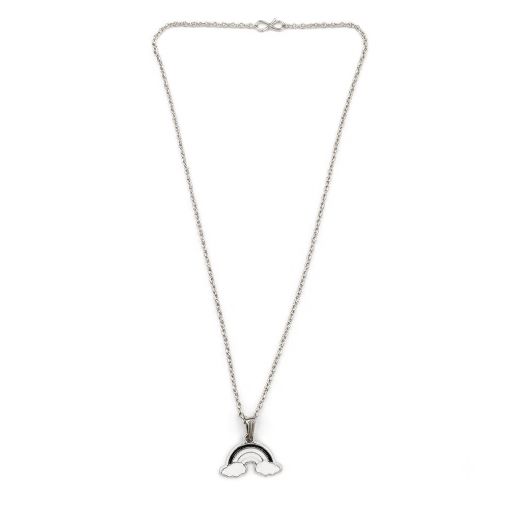 The99Jewel Graceful Rainbow Shape Meenakari Chain Pendant | Designer Jewellery for Women