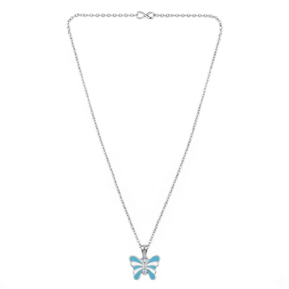 The99Jewel Graceful Butterfly Shape Meenakari Chain Pendant | Designer Jewellery for Women